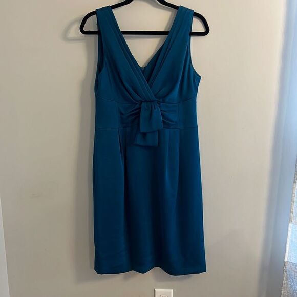 NWT Nanette Lepore Stella Blue Shift Dress, Dark Teal, Size 10 - Picture 4 of 9